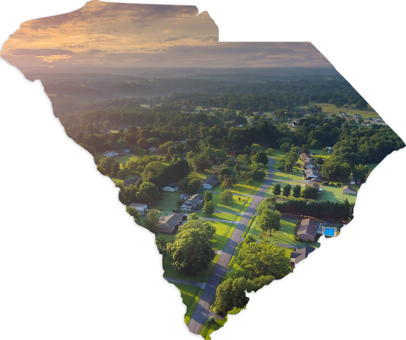 south carolina map with image