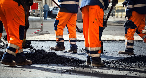 road workers | asphalt concrete