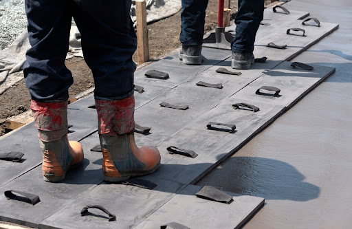 construction workers and concretes | what is stamped concrete