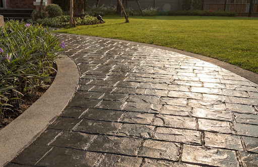stamped concrete pathway | what is stamped concrete