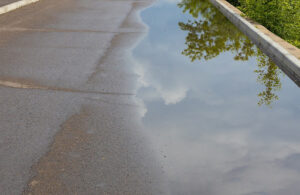 puddle after rain | correct standing water