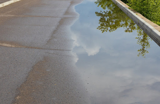 puddle after rain | correct standing water