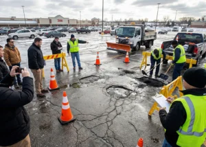 winter emergency pothole repairs