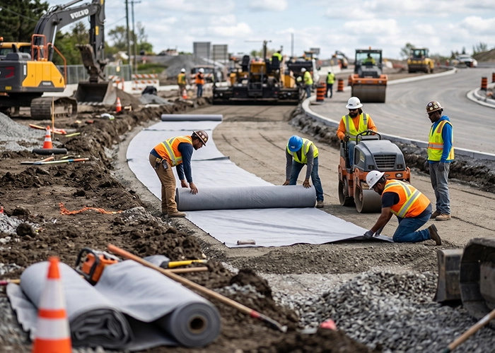 geotextile fabric in road construction